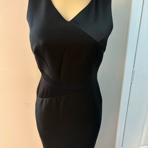 WHBM Black bodycon Dress White House Black Market 4 Sheath cocktail  Satin #20